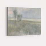 Ethereal Misty Lake Shore Neutral Nature Landscape Canvas Wall Art Print Decor Picture Ready to Hang