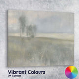 Ethereal Misty Lake Shore Neutral Nature Landscape Canvas Wall Art Print Decor Picture Ready to Hang