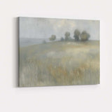Minimalist Rolling Hill Trees Foggy Morning Landscape Canvas Wall Art Print Decor Picture Ready to Hang