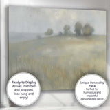 Minimalist Rolling Hill Trees Foggy Morning Landscape Canvas Wall Art Print Decor Picture Ready to Hang