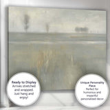Serene Misty Wetland Reeds Tranquil Landscape Canvas Wall Art Print Decor Picture Ready to Hang