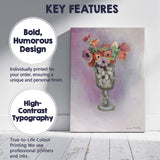 Contemporary Colourful Floral Bouquet Glass Vase Still Life Canvas Wall Art Print Decor Picture Ready to Hang