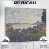 Impressionist Riverside Flower Garden Sailboat Village Landscape Canvas Wall Art Print Decor Picture Ready to Hang