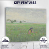 Impressionist Woman Wildflower Meadow Poppy Field Landscape Canvas Wall Art Print Decor Picture Ready to Hang