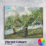 Impressionist Blooming Orchard Woman Under Blossom Tree Canvas Wall Art Print Decor Picture Ready to Hang