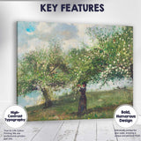 Impressionist Blooming Orchard Woman Under Blossom Tree Canvas Wall Art Print Decor Picture Ready to Hang