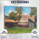 Rustic Farmyard Barn Chickens Country Landscape Oil Painting Canvas Wall Art Print Decor Picture Ready to Hang