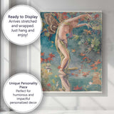 Art Nouveau Fairy Butterfly Autumn Leaves Botanical Fantasy Canvas Wall Art Print Decor Picture Ready to Hang