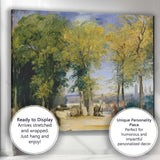 Impressionist Riverside Woodland Park Trees Scenic Landscape Canvas Wall Art Print Decor Picture Ready to Hang
