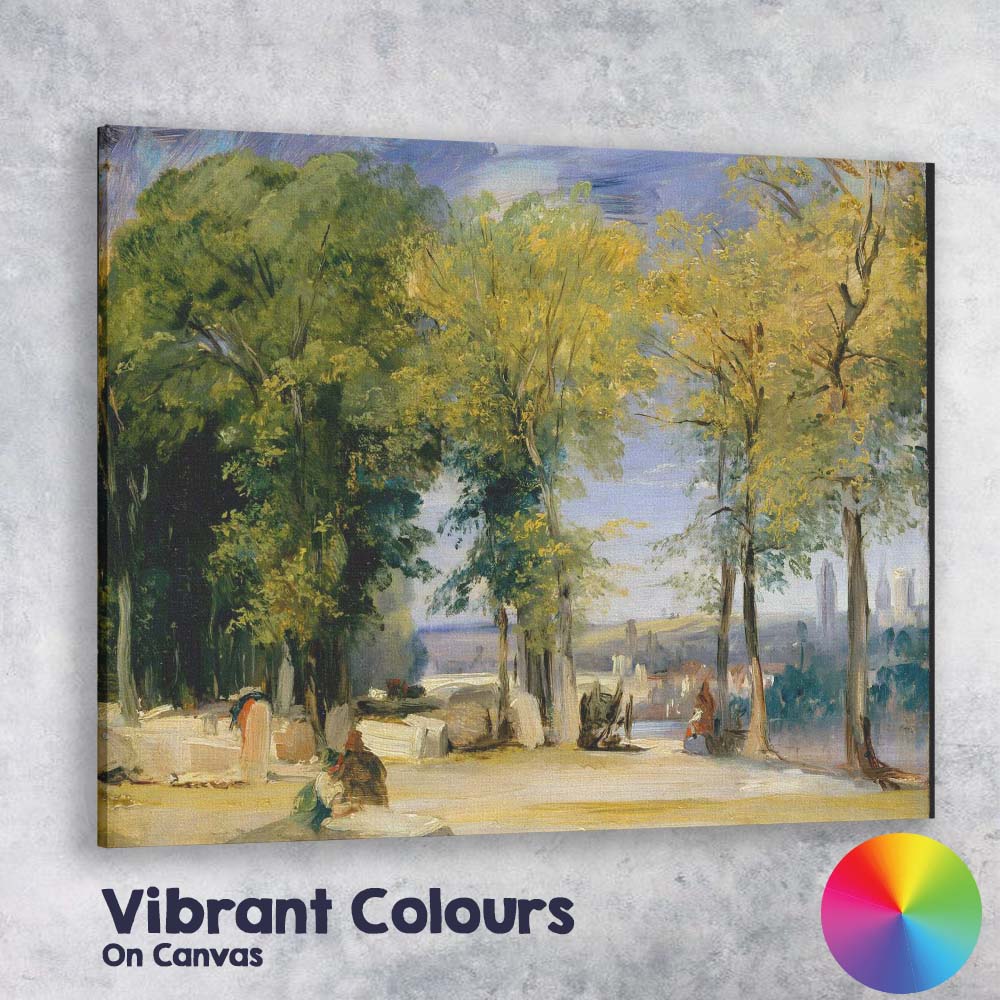 Impressionist Riverside Woodland Park Trees Scenic Landscape Canvas Wall Art Print Decor Picture Ready to Hang