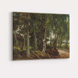 Classic Woodland Birch Pine Forest Landscape Canvas Wall Art Print Decor Picture Ready to Hang