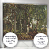 Classic Woodland Birch Pine Forest Landscape Canvas Wall Art Print Decor Picture Ready to Hang