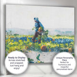 Watercolour Pumpkin Harvest Farmer Autumn Vegetable Field Canvas Wall Art Print Decor Picture Ready to Hang