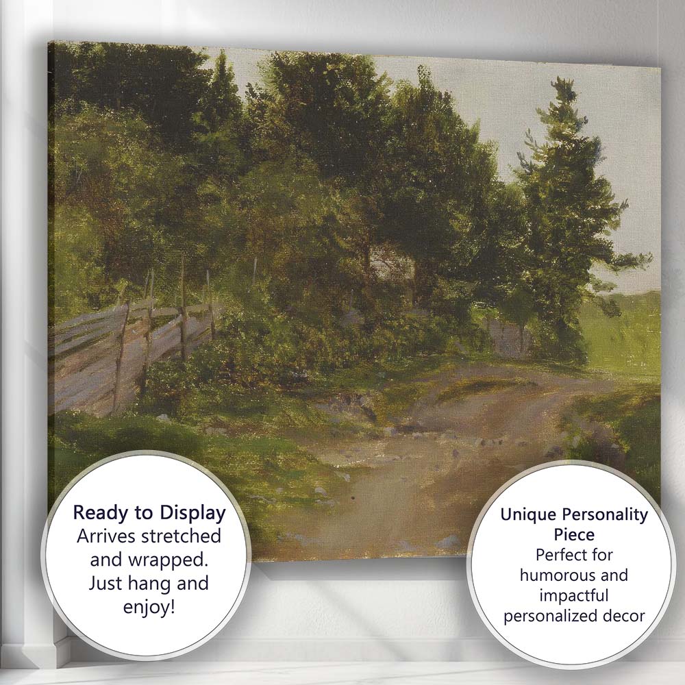 Rustic Woodland Country Lane Forest Landscape Canvas Wall Art Print Decor Picture Ready to Hang