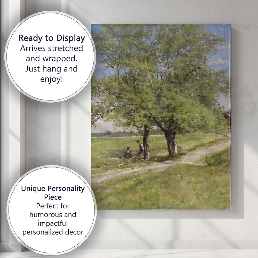 Majestic Country Tree Rural Path Summer Landscape Canvas Wall Art Print Decor Picture Ready to Hang