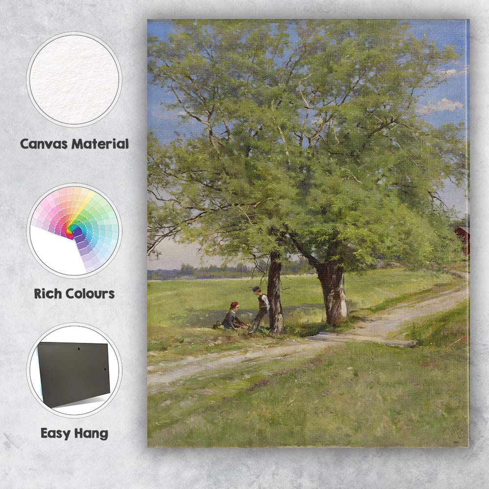 Majestic Country Tree Rural Path Summer Landscape Canvas Wall Art Print Decor Picture Ready to Hang