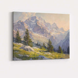 Majestic Snow Capped Mountain Alpine Landscape Canvas Wall Art Print Decor Picture Ready to Hang