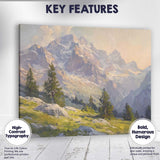 Majestic Snow Capped Mountain Alpine Landscape Canvas Wall Art Print Decor Picture Ready to Hang