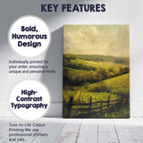 Rolling Green Hills Rural Farmland Panorama Canvas Wall Art Print Decor Picture Ready to Hang