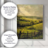 Rolling Green Hills Rural Farmland Panorama Canvas Wall Art Print Decor Picture Ready to Hang