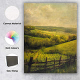 Rolling Green Hills Rural Farmland Panorama Canvas Wall Art Print Decor Picture Ready to Hang