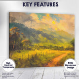 Golden Mountain Valley Scenic Countryside Landscape Canvas Wall Art Print Decor Picture Ready to Hang