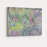 Impressionist Purple Wildflower Garden Woodland Path Landscape Canvas Wall Art Print Decor Picture Ready to Hang