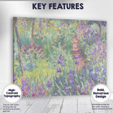 Impressionist Purple Wildflower Garden Woodland Path Landscape Canvas Wall Art Print Decor Picture Ready to Hang
