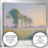 Dreamy Pastel Sunrise Meadow Trees Landscape Canvas Wall Art Print Decor Picture Ready to Hang