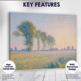 Dreamy Pastel Sunrise Meadow Trees Landscape Canvas Wall Art Print Decor Picture Ready to Hang