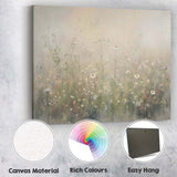 Delicate Wildflower Meadow Soft Neutral Botanical Canvas Wall Art Print Decor Picture Ready to Hang