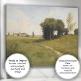 Traditional English Countryside Country Lane Rural Landscape Canvas Wall Art Print Decor Picture Ready to Hang