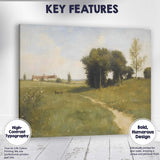 Traditional English Countryside Country Lane Rural Landscape Canvas Wall Art Print Decor Picture Ready to Hang