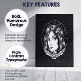 Black And White Woman Portrait Line Art Canvas Wall Art Print Decor Picture Ready to Hang