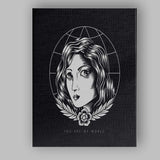 Black And White Woman Portrait Line Art Canvas Wall Art Print Decor Picture Ready to Hang