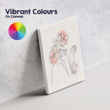 Side Face Floral Woman Line Art Canvas Wall Art Print Decor Picture Ready to Hang