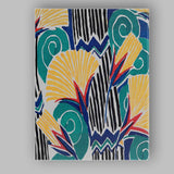 Orange Spiral Floral Retro Pattern Canvas Wall Art Print Decor Picture Ready to Hang