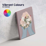 Blonde Woman Minimal Portrait Illustration Canvas Wall Art Print Decor Picture Ready to Hang