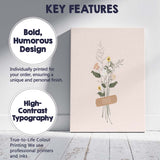 Pastel Wildflower Bouquet Plaster Illustration Canvas Wall Art Print Decor Picture Ready to Hang