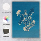 Retro Skateboard Rider Graphic Illustration Canvas Wall Art Print Decor Picture Ready to Hang