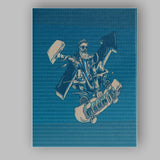 Retro Skateboard Rider Graphic Illustration Canvas Wall Art Print Decor Picture Ready to Hang