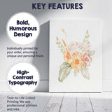 Orange Rose Floral Watercolour Bouquet Canvas Wall Art Print Decor Picture Ready to Hang
