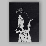 Black White Moody Girl Illustration Canvas Wall Art Print Decor Picture Ready to Hang