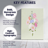 Pastel Tied Flower Bouquet Illustration Canvas Wall Art Print Decor Picture Ready to Hang