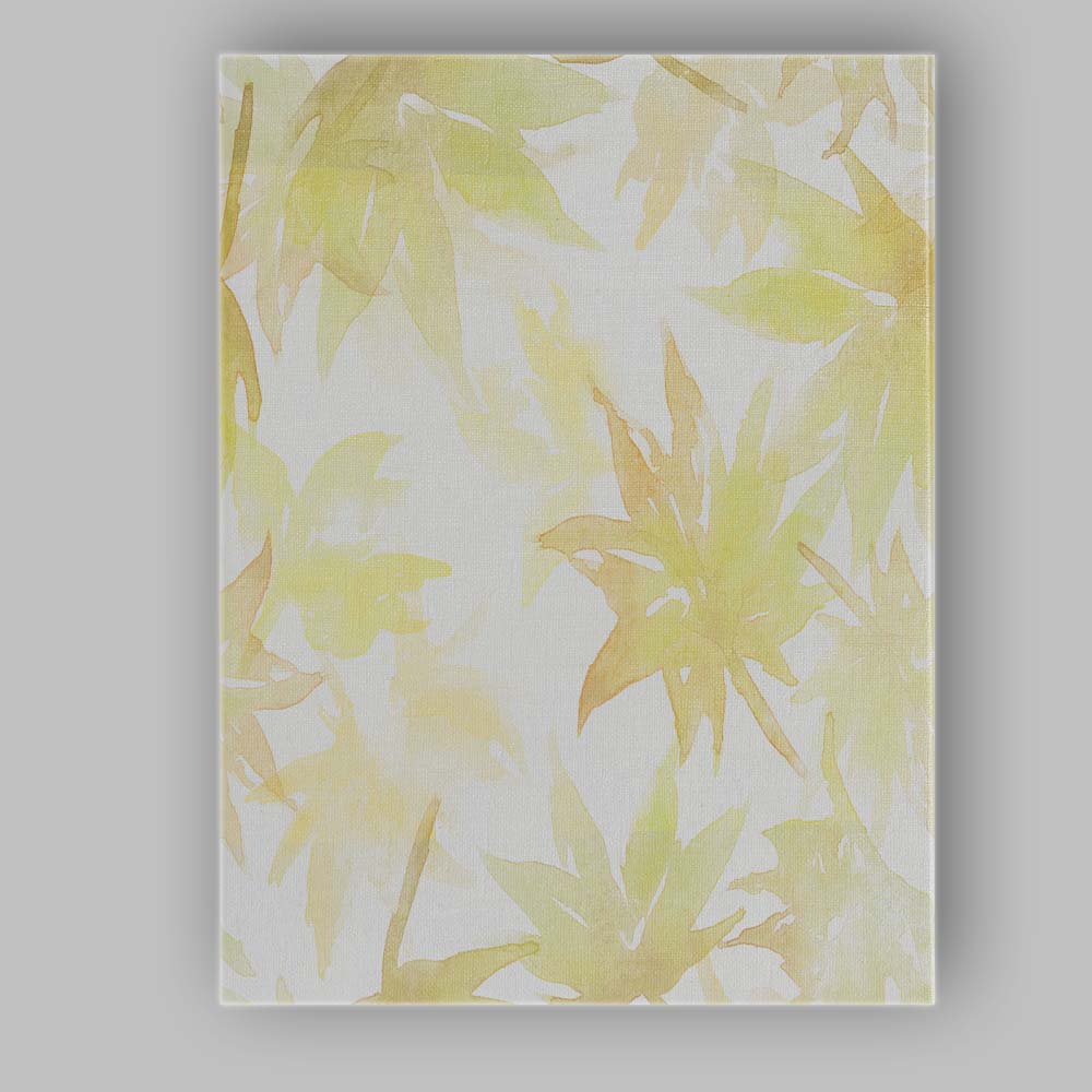 Pale Yellow Autumn Leaf Repeat Canvas Wall Art Print Decor Picture Ready to Hang