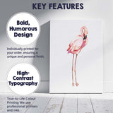 Pink Flamingo Bird Illustration Canvas Wall Art Print Decor Picture Ready to Hang