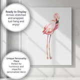 Pink Flamingo Bird Illustration Canvas Wall Art Print Decor Picture Ready to Hang
