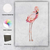 Pink Flamingo Bird Illustration Canvas Wall Art Print Decor Picture Ready to Hang