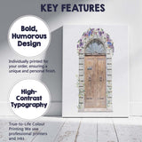 Rustic Wooden Door Floral Arch Canvas Wall Art Print Decor Picture Ready to Hang