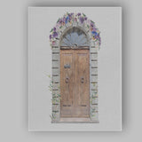 Rustic Wooden Door Floral Arch Canvas Wall Art Print Decor Picture Ready to Hang